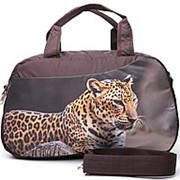 Женская спортивная сумка для фитнеса с леопардом фотография