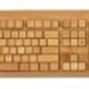 Беспроводная бамбуковая клавиатура + мышь, клавиатура из цельного бамбука, классическая фото