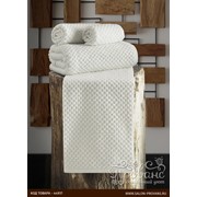 Полотенце для ванной Karna DAMA хлопковая махра кремовый 90х150 фото