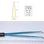 Пинцет биполярный прямой 160 мм с коннектором 2,5х2 концы изогнуты, наконечники закрыты фото