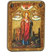 Подарочная икона Святая великомученица Варвара Илиопольская на мореном дубе