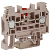 Клеммный зажим SCB.4, тестовый с разъединителем 4 кв.мм бежевый фото