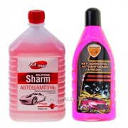 Автошампунь SHARM с активаторами блеска, розовый 1 кг ПЭТ-бутылка