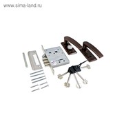 Замок врезной BORDER ЗВ 9-8/15, с ручкой, цвет антик медь фото