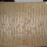 Забор деревянный вертикальный секция №1 фото