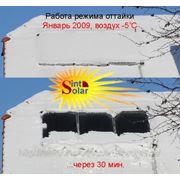 Pабота солнечных коллекторов Sint Solar зимой фото