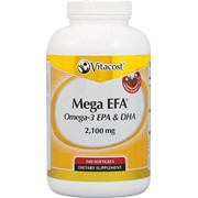 Рыбий жир с ароматом клубники Vitacost Mega EFA® Omega-3 EPA & DHA Fish Oil 2100 mg (240 капсул) фотография