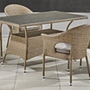 Комплект мебели коричневый (искусственный ротанг) фотография