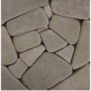 Камень Песчаник “Окатанный“  толщ.15 - 25 см. Серый. фото