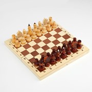 Шахматы обиходные, 29х14.5х4.6, h=3.1-6.7 см, d=2.2-2.4 см фото