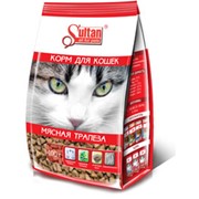 Корм Султан, Мясная трапеза для кошек фото
