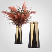 Керамическая Черная Ваза “Golden Accent“ L фото