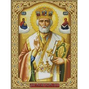 Картина стразами Святой Николай Чудотворец 40х50 см фотография