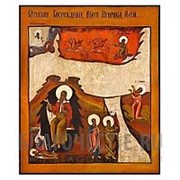 Мастерская копий икон Илья, святой пророк, копия старинной именной иконы на иконной доске (ручная работа) Высота иконы 12 см фотография