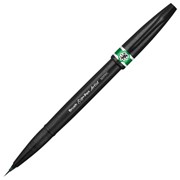 Ручка-кисть PENTEL (Япония) “Brush Sign Pen Artist“, линия письма 0,5-5 мм, зеленая, SESF30C-D фотография