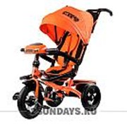Трехколесный велосипед City H5 оранжевый с надувными колесами 12-10