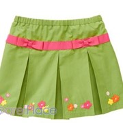 Gymboree Юбка-шорты зеленая с цветочками фото