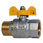 Кран шаровый муфтовый ТК - GAS для газа. фотография