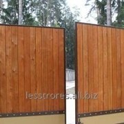 Ворота деревянные 1209 фото