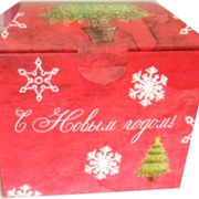 Коробка картонная для новогодних подарков фото