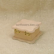 Шкатулка квадратная с фигурной крышкой, 10х10х5,2см, материал фанера фото