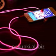 Светящиеся наушники Light EarPhone Розовые фотография