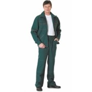 Костюм из натуральных тканей Профи-2, куртка, брюки (саржа, 100%-х/б.) зелёный с оранжевым кантом фото