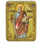 Подарочная икона Первоверховный апостол Павел на мореном дубе фото