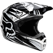 Мотошлем 2012 Fox V1 Undertow Black шлем для мотокросса