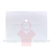 Папка-конверт А4 Economix прозрачная на липучке, с боковой перфорацией фото