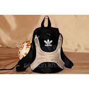 Спортивный рюкзак Adidas R-3. (черный + беж.) Высокое качество - лучшие цены. фото