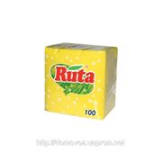 Ruta Салфетки Ruta 1 слой 24х24см жёлтые 100шт (3258) фото