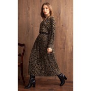 Модная плиссированная юбка-миди с леопардовым принтом Н 3624 р. 42-48 фотография