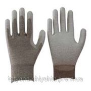 Carbon ESD перчатки с PU покрытием ладони фото
