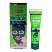Маска для лица Laser white face mask с алоэ вера и экстрактом зеленого чая и бамбука 100ml. Тайланд