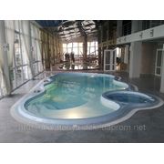 Композитный (стекловолоконный) бассейн Майями 10,70х5,50м глубиной 1,00-1,85м фото