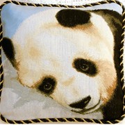 Подушка, набор для вышивки Панда фото