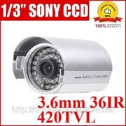 Цветная CCTV камера видеонаблюдения внешняя с ИК подсветкой и датчиком движения