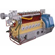 Двигатель-генератор ДвГА-500-1 газовый стационарный на природном попутном нефтяном газе шахтном газ-метане био-газе или других видах газов с электрическим зажиганием