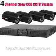 Комплект видеонаблюдения 4 Channel CCTV Sony 420TVL фото