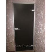 Стеклянные двери с матовым тонированным бронзовым или серым стеклом 870х2040мм фото