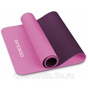 Коврик для йоги и фитнеса INDIGO TPE двусторонний IN106 173*61*0,5 см Розово-фиолетовый фото