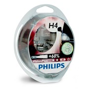 Лампочка авто 12v 55w Галогеновая лампа Philips H4 VisionPlus 12V 60/55W 12342VPS2