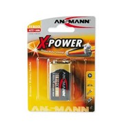 Батарейка Ansmann Alkaline Xpower 6LR61, 6AM6, 9V Block, E-block, MH1604, 6А22, 6F22 крона 1 шт (5015643) фото