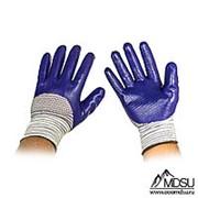 Перчатки рабочие с нитриловым покрытием Фиолетовые