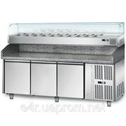 Холодильный стол для пиццы 2,0 м x 0,8 м - с 3 дверьми (POS + 800 AGS) фотография