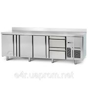 Холодильный стол (SN325) - с 3 дверьми и 2 ящиками 1/2 с задним бортом фотография