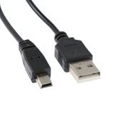Кабель LuazON, miniUSB - USB, 1 А, 0.5 м, только для зарядки, чёрный фото