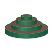 Клумба гибкая, 4 яруса, d = 40–60–80–100 см, h = 48 см, зелёная фото