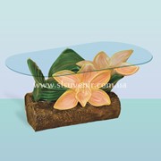 Журнальный стеклянный столик Орхидея